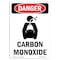Signmission Safety Sign, OSHA Danger, 5" Height, Carbon Monoxide, Portrait OS-DS-D-35-V-2414 - alternate 1